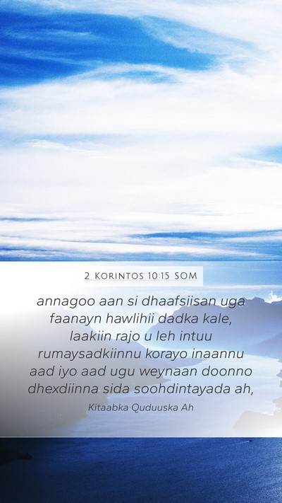 2 Korintos 10:15 SOM Bible Verse Image