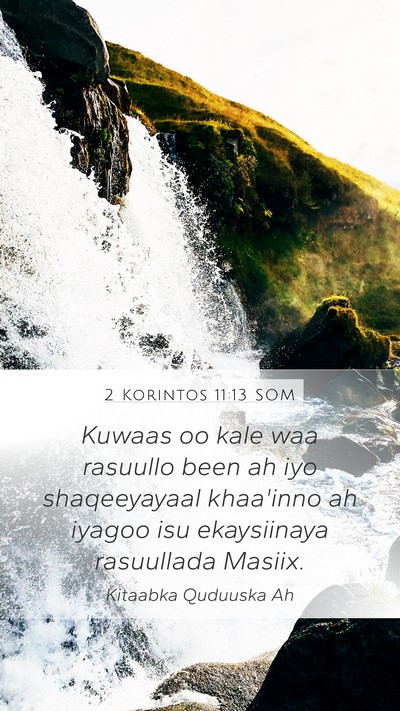 2 Korintos 11:13 SOM Bible Verse Image