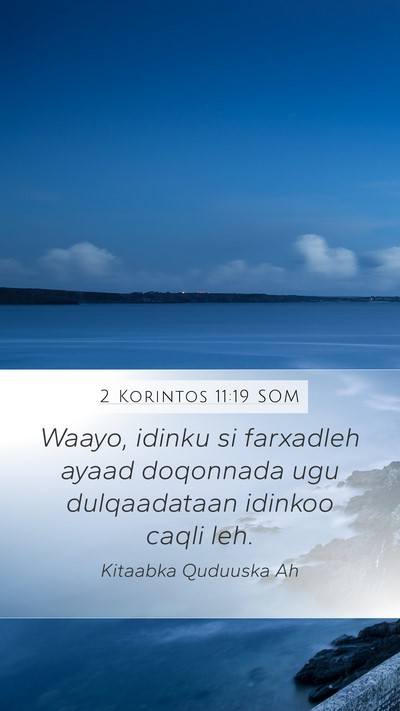 2 Korintos 11:19 SOM Bible Verse Image
