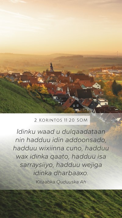 2 Korintos 11:20 SOM Bible Verse Image