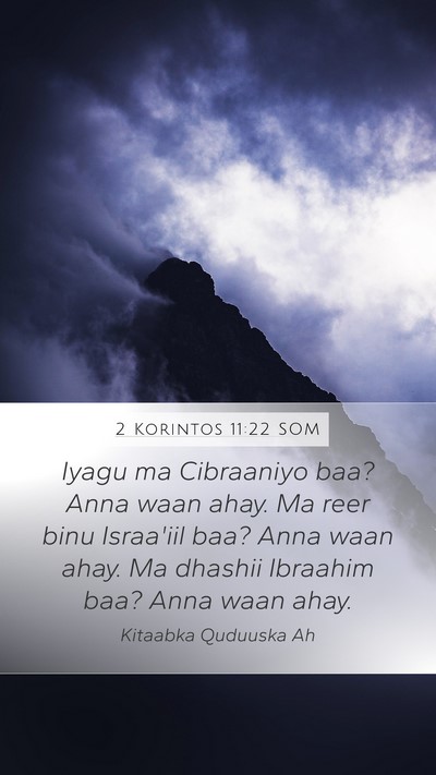 2 Korintos 11:22 SOM Bible Verse Image