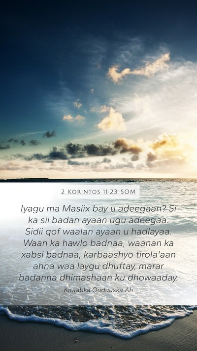 2 Korintos 11:23 SOM Bible Verse Image