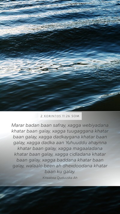 2 Korintos 11:26 SOM Bible Verse Image