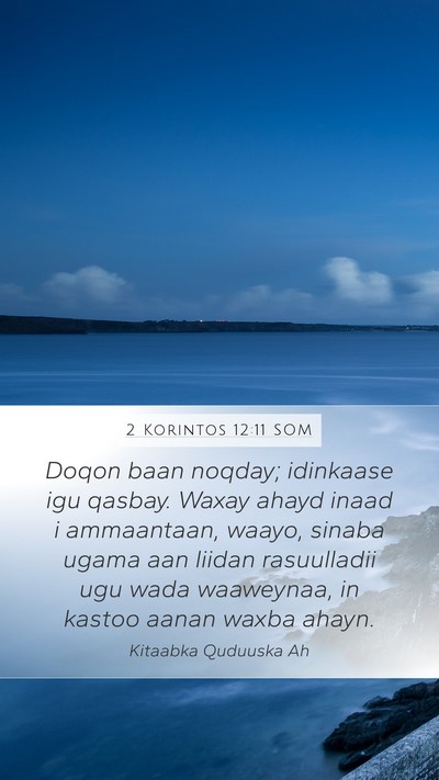 2 Korintos 12:11 SOM Bible Verse Image