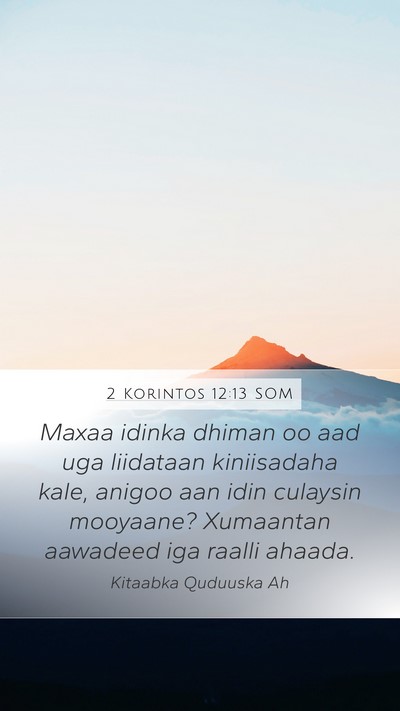 2 Korintos 12:13 SOM Bible Verse Image