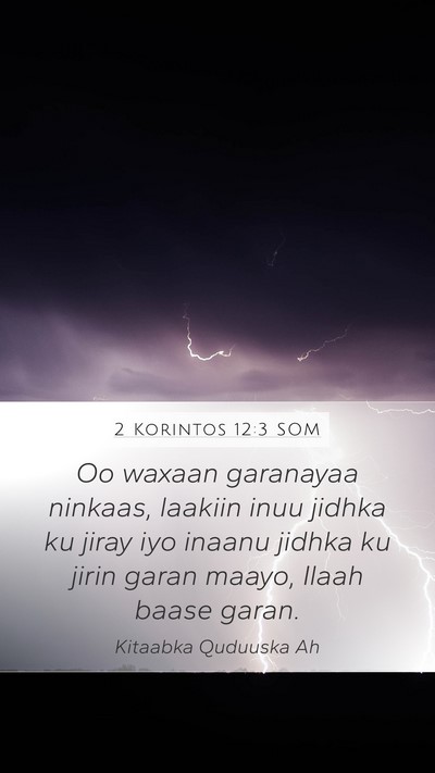 2 Korintos 12:3 SOM Bible Verse Image
