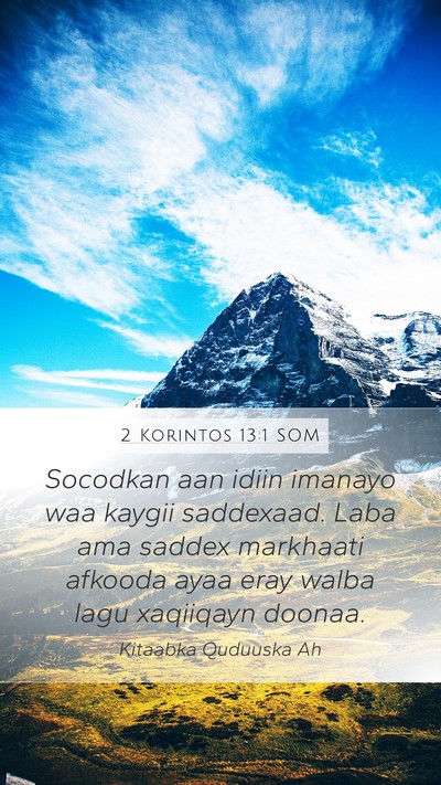 2 Korintos 13:1 SOM Bible Verse Image