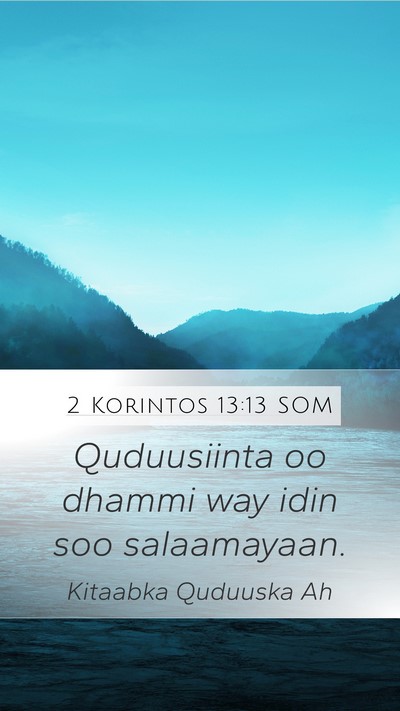 2 Korintos 13:13 SOM Bible Verse Image