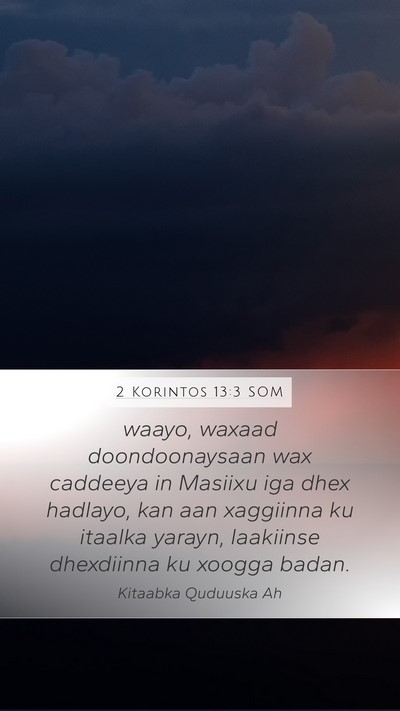 2 Korintos 13:3 SOM Bible Verse Image