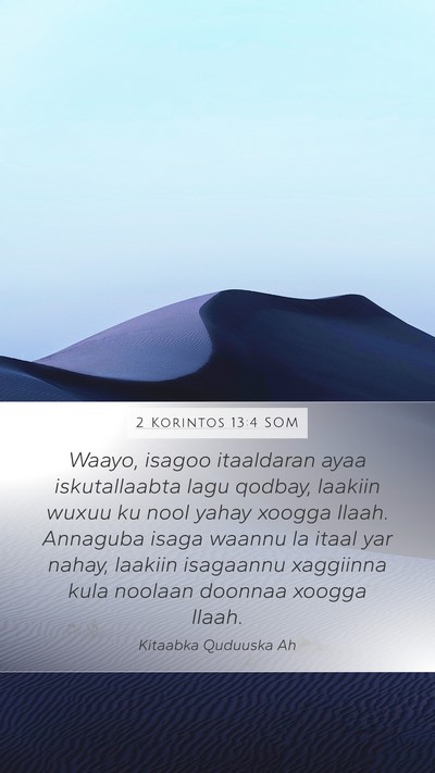 2 Korintos 13:4 SOM Bible Verse Image