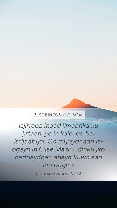 2 Korintos 13:5 SOM Bible Verse Image