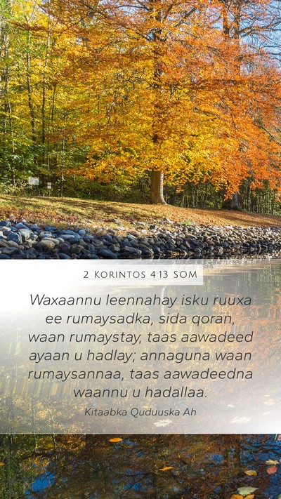 2 Korintos 4:13 SOM Bible Verse Image