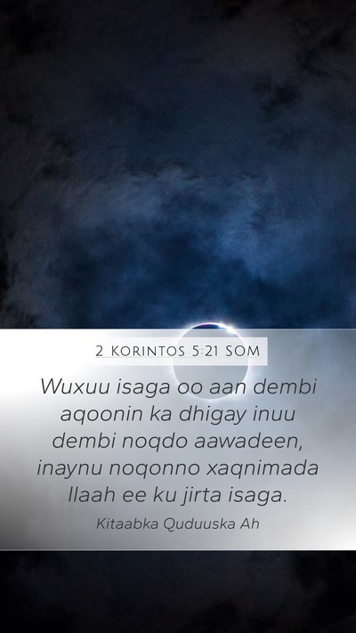 2 Korintos 5:21 SOM Bible Verse Image