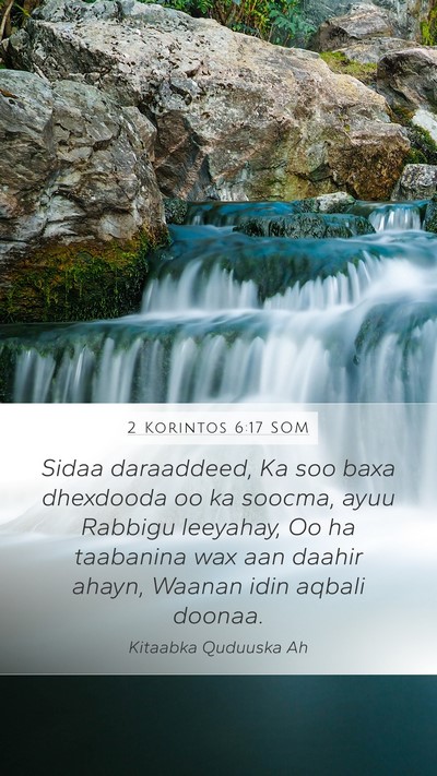 2 Korintos 6:17 SOM Bible Verse Image