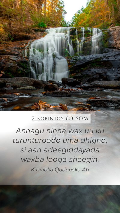 2 Korintos 6:3 SOM Bible Verse Image
