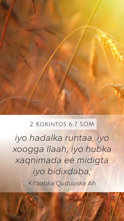 2 Korintos 6:7 SOM Bible Verse Image