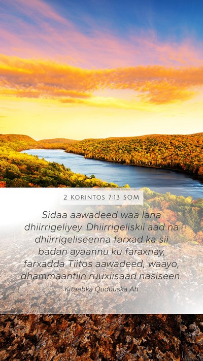 2 Korintos 7:13 SOM Bible Verse Image