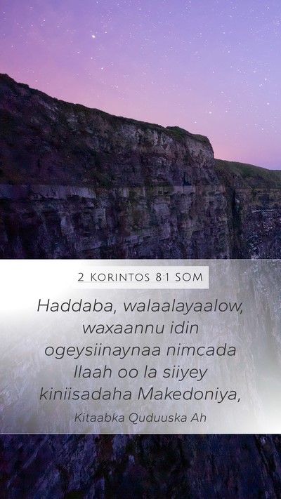 2 Korintos 8:1 SOM Bible Verse Image