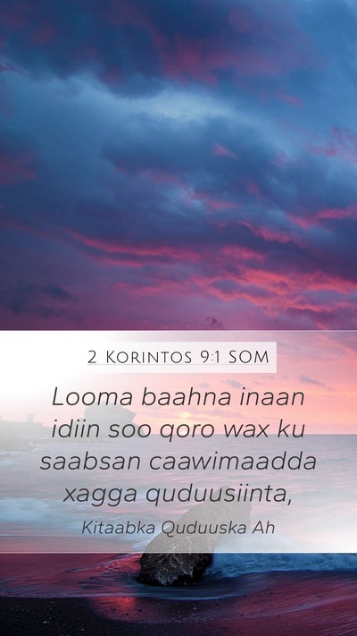 2 Korintos 9:1 SOM Bible Verse Image