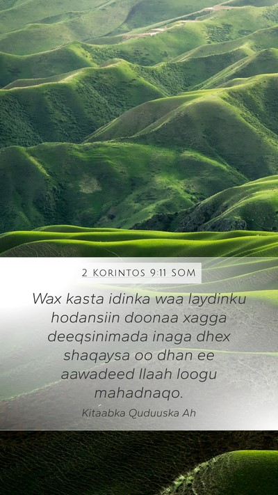 2 Korintos 9:11 SOM Bible Verse Image