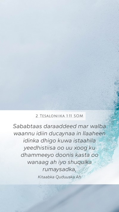 2 Tesaloniika 1:11 SOM Bible Verse Image