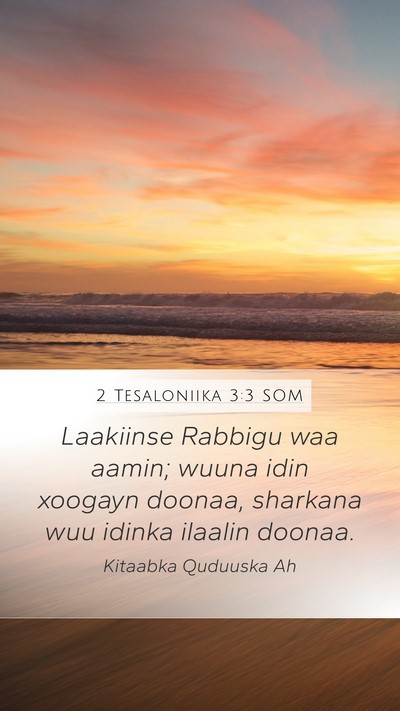 2 Tesaloniika 3:3 SOM Bible Verse Image