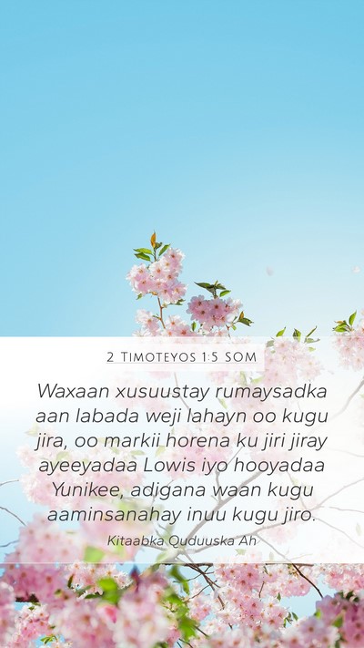 2 Timoteyos 1:5 SOM Bible Verse Image