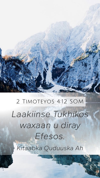 2 Timoteyos 4:12 SOM Mobile Phone Wallpaper - Laakiinse Tukhikos waxaan u diray - Mobile Bible Verse Wallpaper