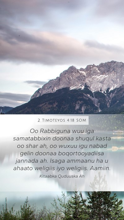 2 Timoteyos 4:18 SOM Bible Verse Image