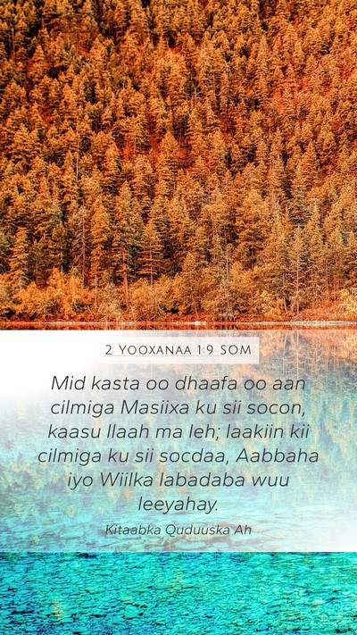 2 Yooxanaa 1:9 SOM Bible Verse Image