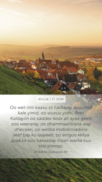 Ayuub 1:17 SOM Bible Verse Image