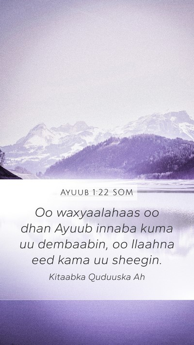 Ayuub 1:22 SOM Bible Verse Image