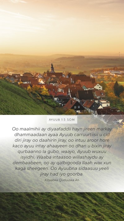 Ayuub 1:5 SOM Bible Verse Image