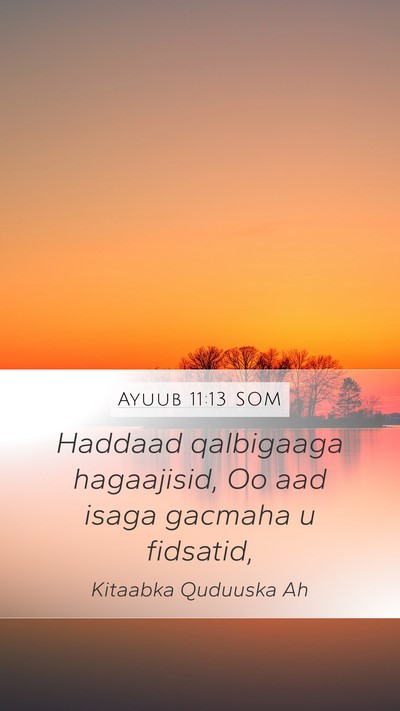 Ayuub 11:13 SOM Bible Verse Image