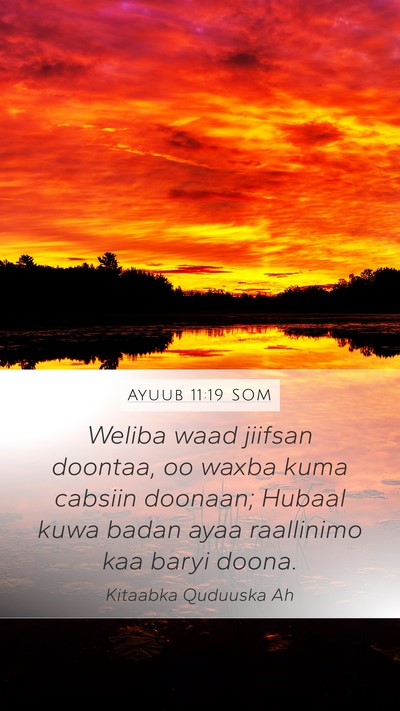 Ayuub 11:19 SOM Bible Verse Image