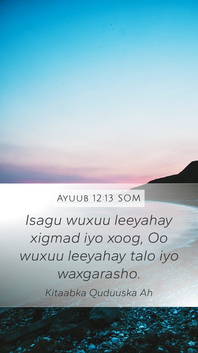 Ayuub 12:13 SOM Bible Verse Image