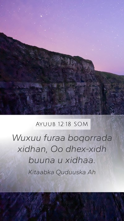 Ayuub 12:18 SOM Bible Verse Image