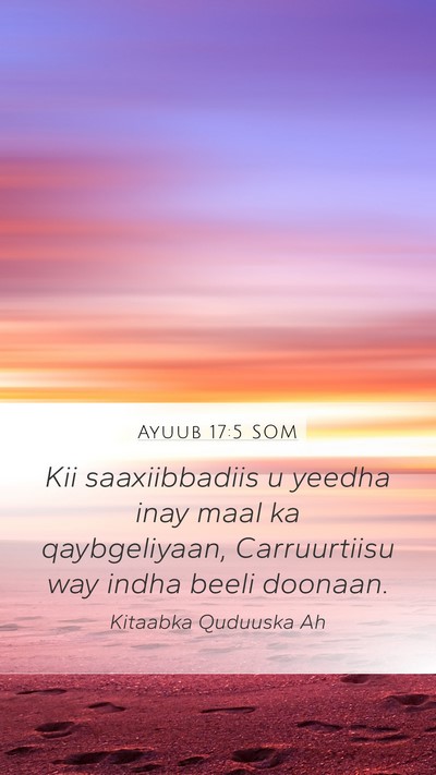 Ayuub 17:5 SOM Bible Verse Image