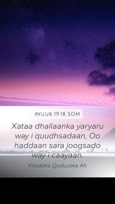 Ayuub 19:18 SOM Bible Verse Image