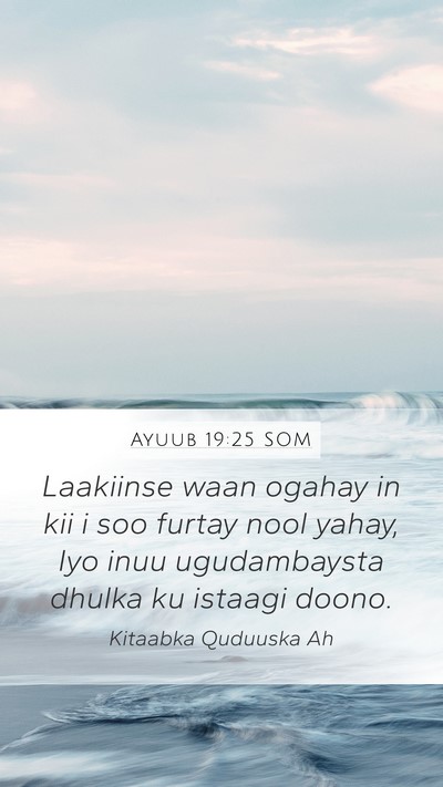 Ayuub 19:25 SOM Bible Verse Image