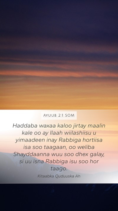 Ayuub 2:1 SOM Bible Verse Image