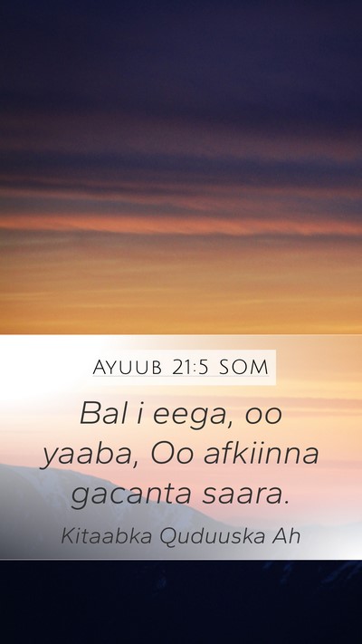 Ayuub 21:5 SOM Bible Verse Image