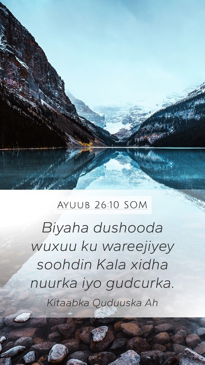 Ayuub 26:10 SOM Bible Verse Image