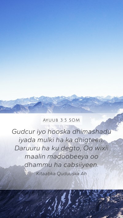 Ayuub 3:5 SOM Bible Verse Image