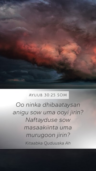 Ayuub 30:25 SOM Bible Verse Image