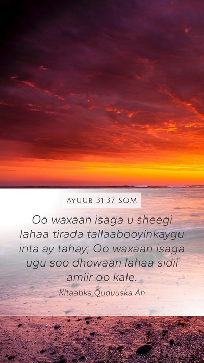 Ayuub 31:37 SOM Bible Verse Image
