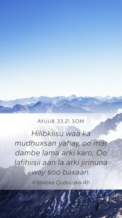 Ayuub 33:21 SOM Bible Verse Image