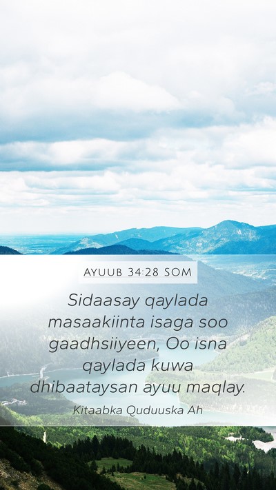 Ayuub 34:28 SOM Bible Verse Image