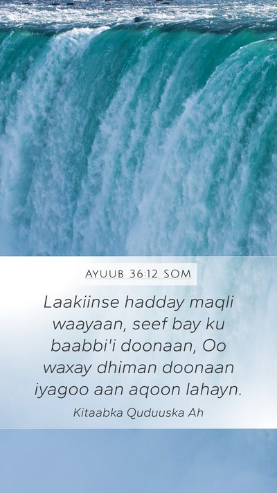 Ayuub 36:12 SOM Bible Verse Image