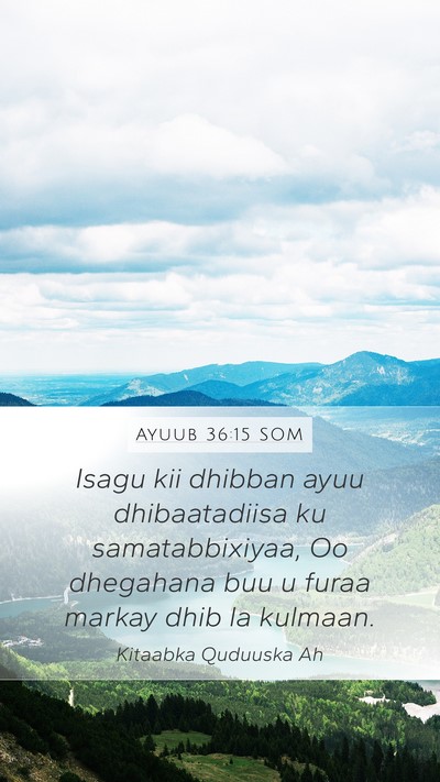 Ayuub 36:15 SOM Bible Verse Image